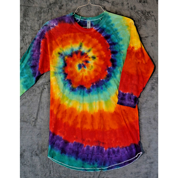 50 50 Shirt Women’s Tie Dye Top Medium Cotton Handmade Colorful - Picture 2 of 9